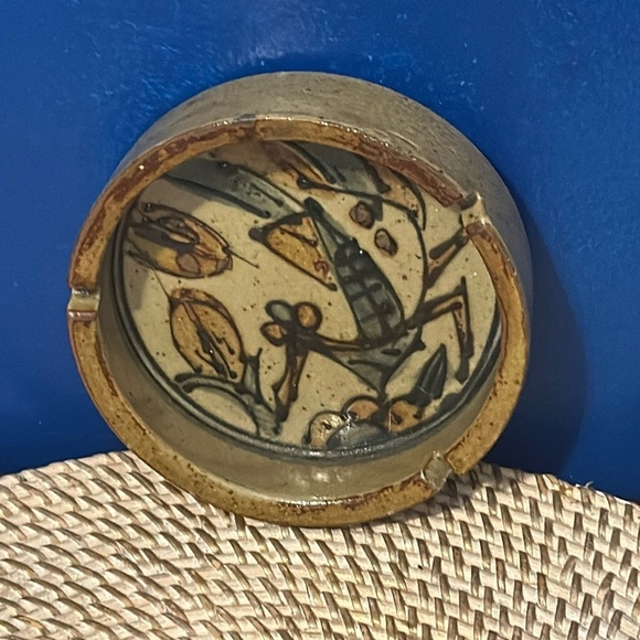 Vintage Collectible MCM Otagiri OMC Roadrunner Stoneware Pottery Ashtray Japan - Picture 3 of 6